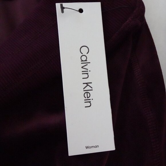 Calvin Klein Velour Pants Women's Plus Size 1X Red Pull On Elastic Waist - Picture 8 of 11
